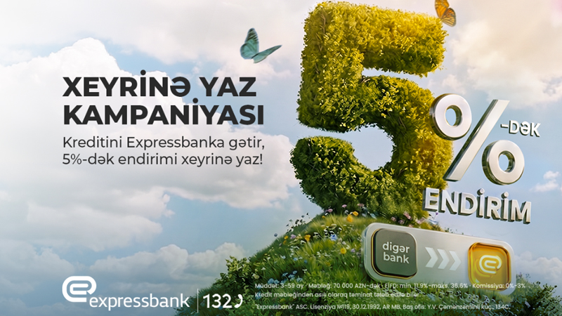 İllik 5%-dək endirim – SƏNİN XEYRİNƏ