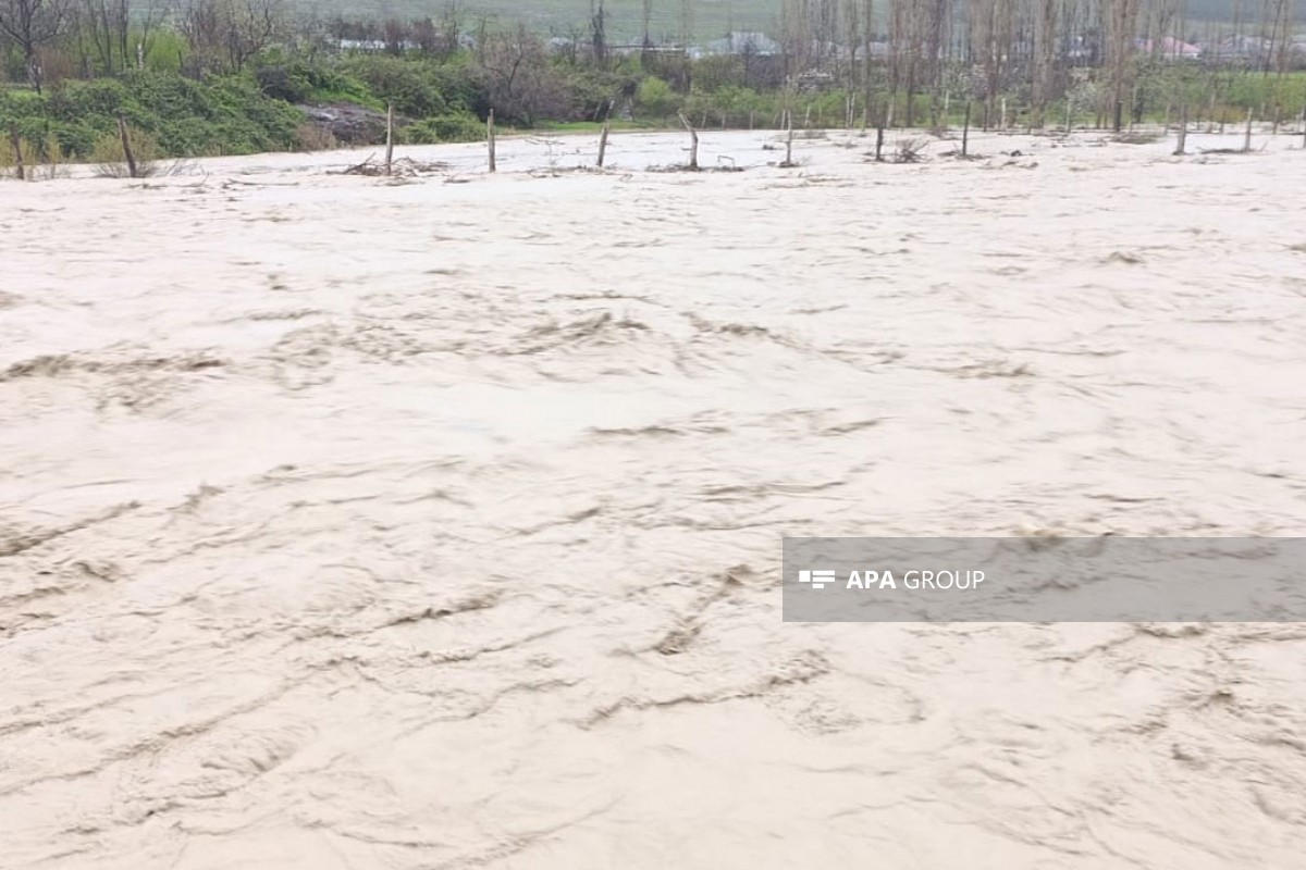 Şabrançayda sel daşqınlara səbəb oldu (FOTO/VİDEO)