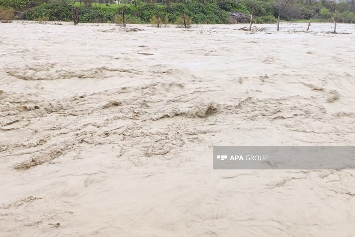Şabrançayda sel daşqınlara səbəb oldu (FOTO/VİDEO)