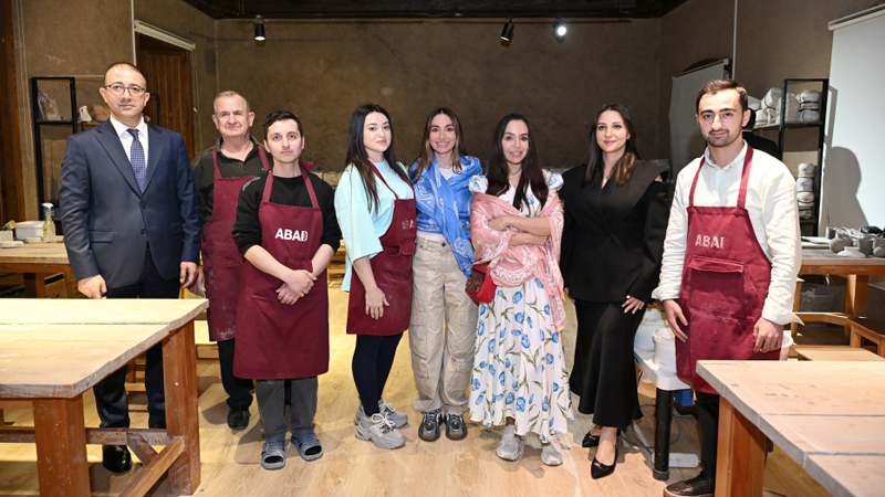 Leyla Əliyeva və Arzu Əliyeva Şəkidə 