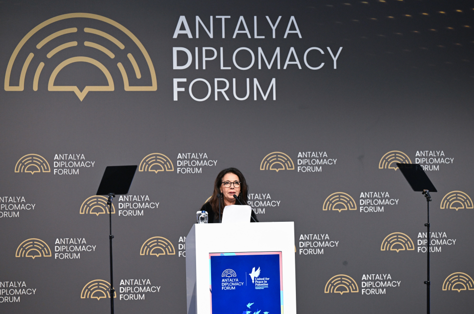 Mehriban Əliyeva Antalyada Fələstinlə bağlı paneldə iştirak etdi (FOTO)