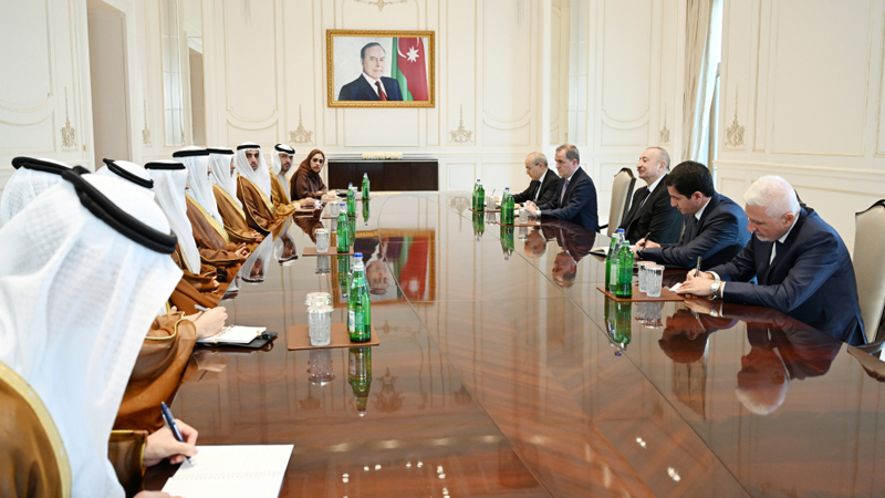 İlham Əliyev Qəbələdə BƏƏ-nin nümayəndə heyətini qəbul etdi (FOTO)