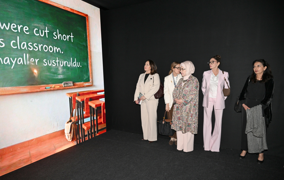 Mehriban Əliyeva Antalyada Fələstinlə bağlı paneldə iştirak etdi (FOTO)