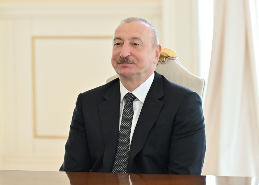 Prezident Slovakiya Milli Şurası sədrini qəbul etdi (FOTO)