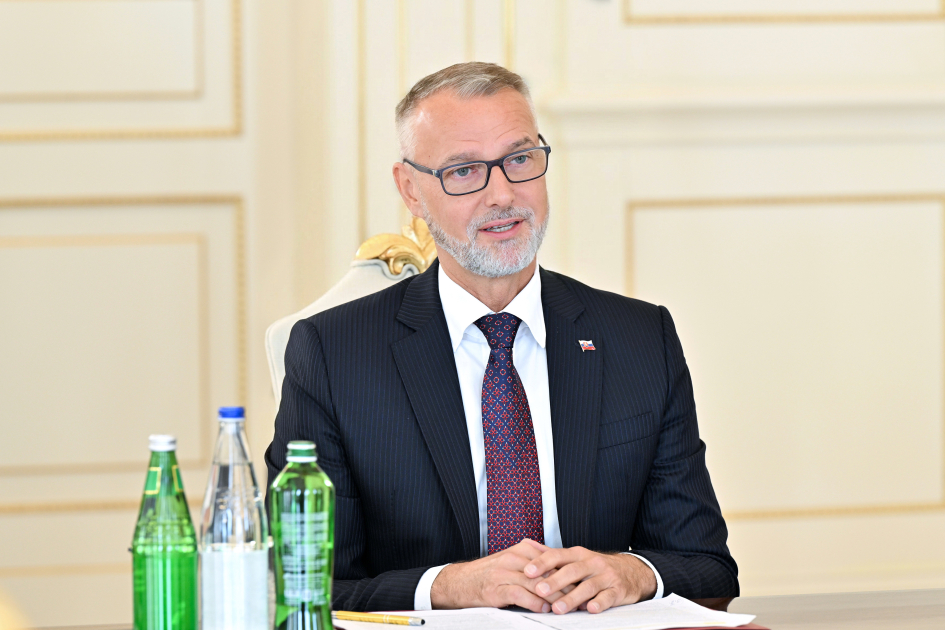 Prezident Slovakiya Milli Şurası sədrini qəbul etdi (FOTO)