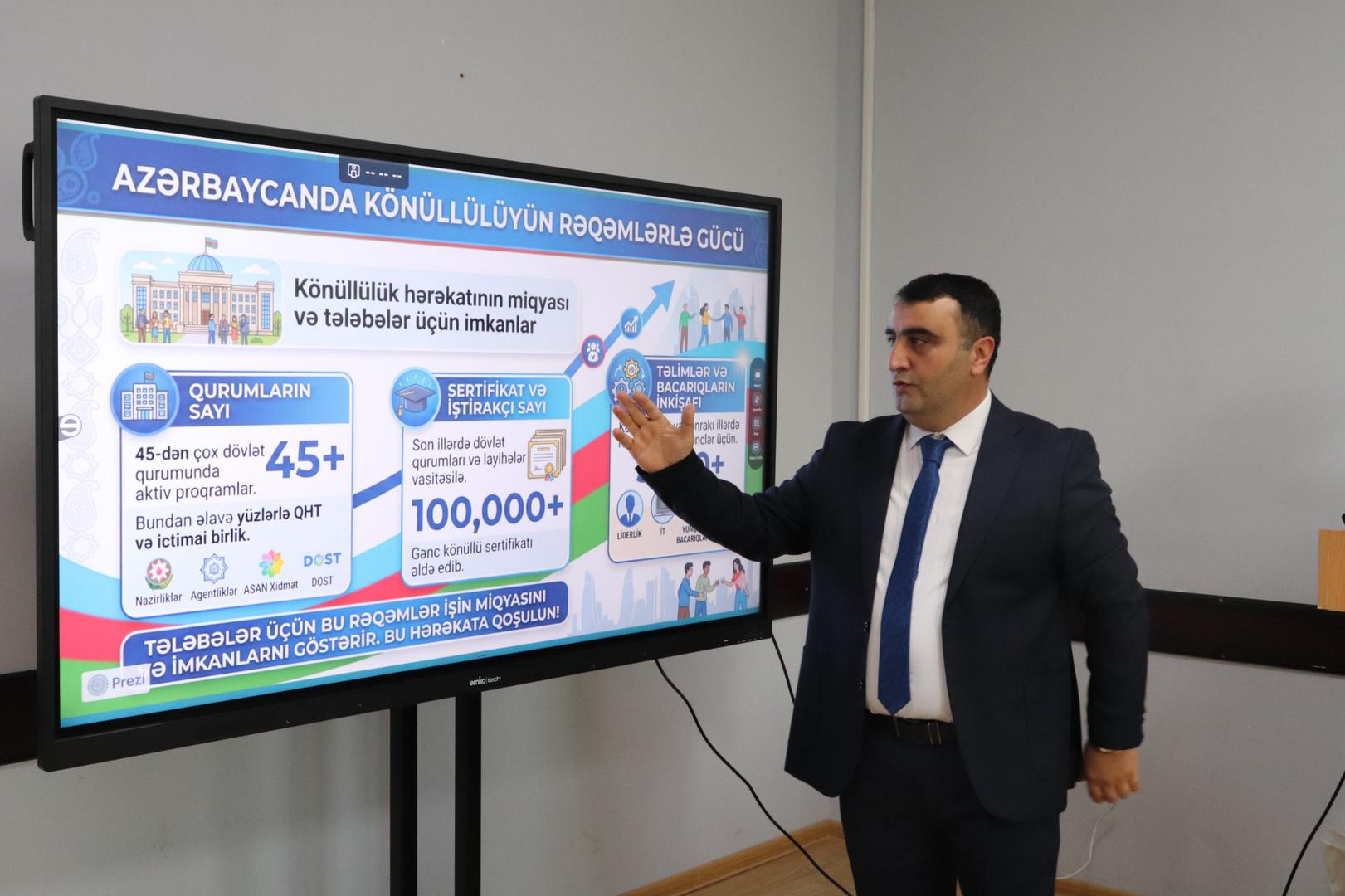 İsmayıllıda “Pərdəarxası: könüllülük” təlimi keçirilib