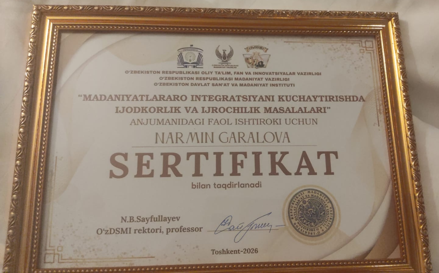 Humanitar Kolleclə Özbəkistanın nüfuzlu ali təhsil müəssisəsi arasında əməkdaşlıq memorandumu imzalandı