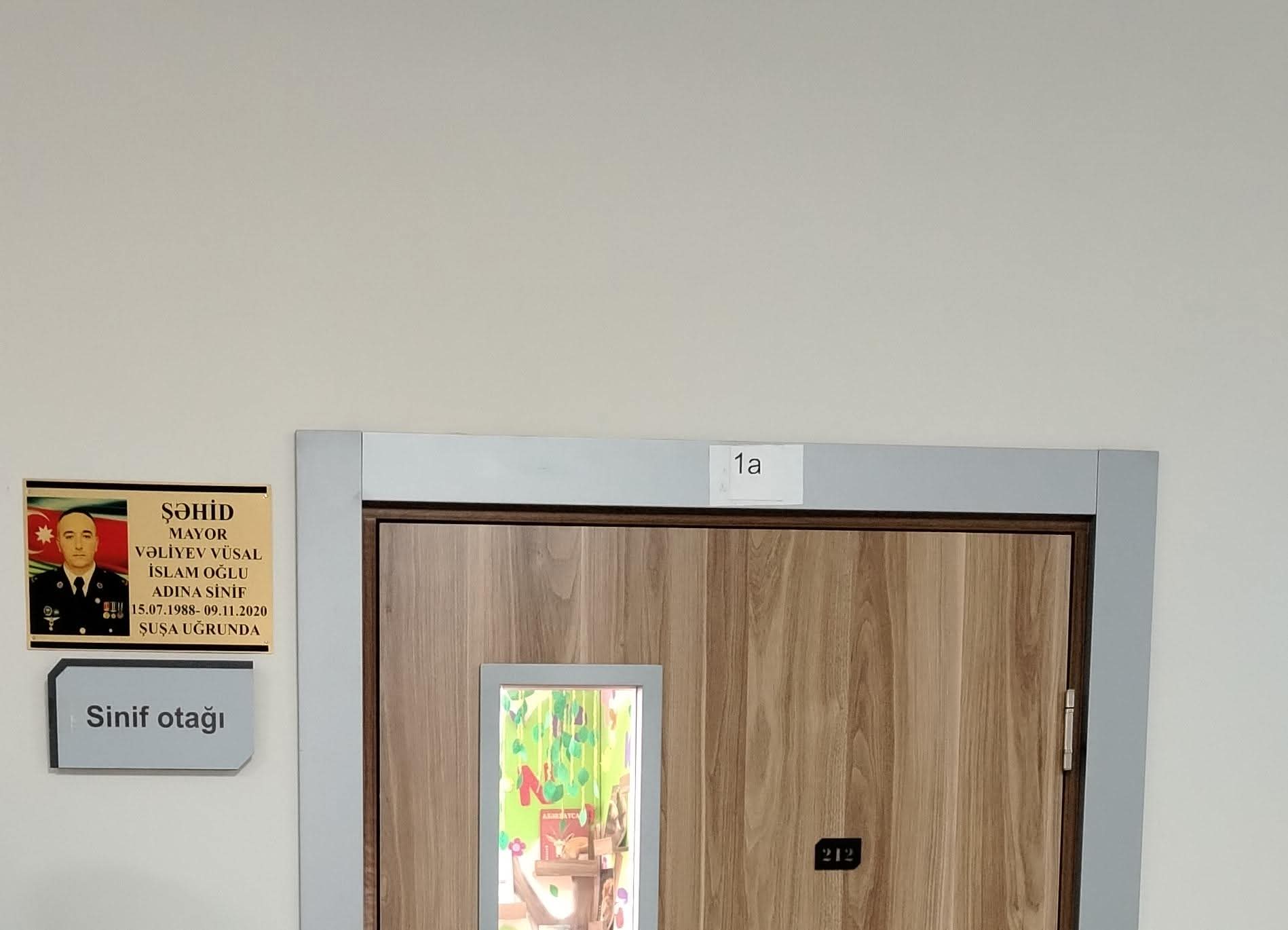 Şəhid mayor Vüsal Vəliyevin xatirəsi məktəbdə ehtiramla anıldı (FOTO)