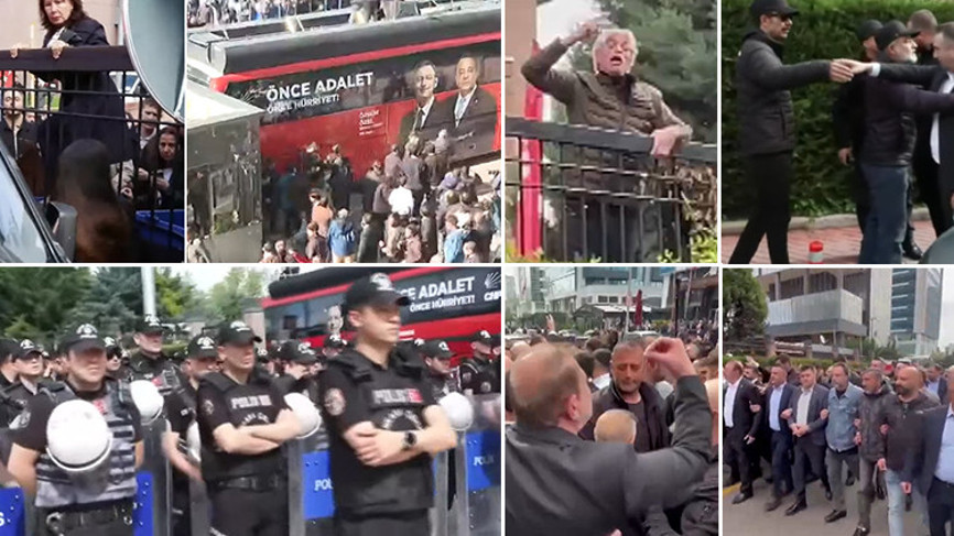 CHP binasında gərgin anlar: Polis müdaxilə etdi, Özgür Özəl açıqlama yaydı