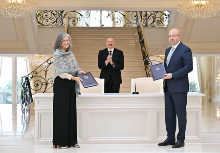 Prezident İlham Əliyev BMT-nin Məskunlaşma Proqramının icraçı direktorunu qəbul etdi (FOTO)