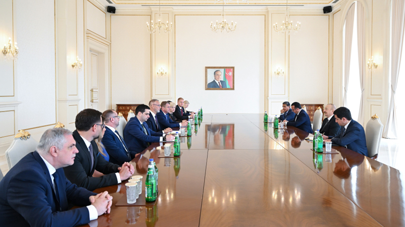 Prezident Slovakiya Milli Şurası sədrini qəbul etdi (FOTO)