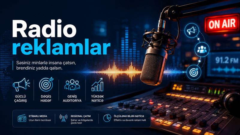 Bizneslər üçün inqilabi təklif: Radioda gündəlik 60 reklam!