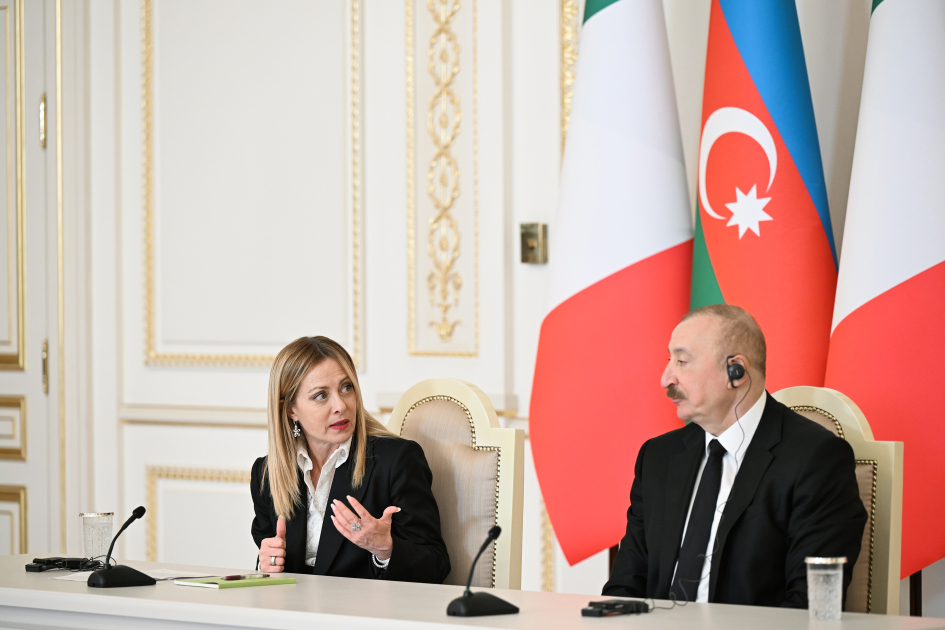 İlham Əliyev və Corcia Meloni mətbuata bəyanatlarla çıxış etdi (YENİLƏNİB)
