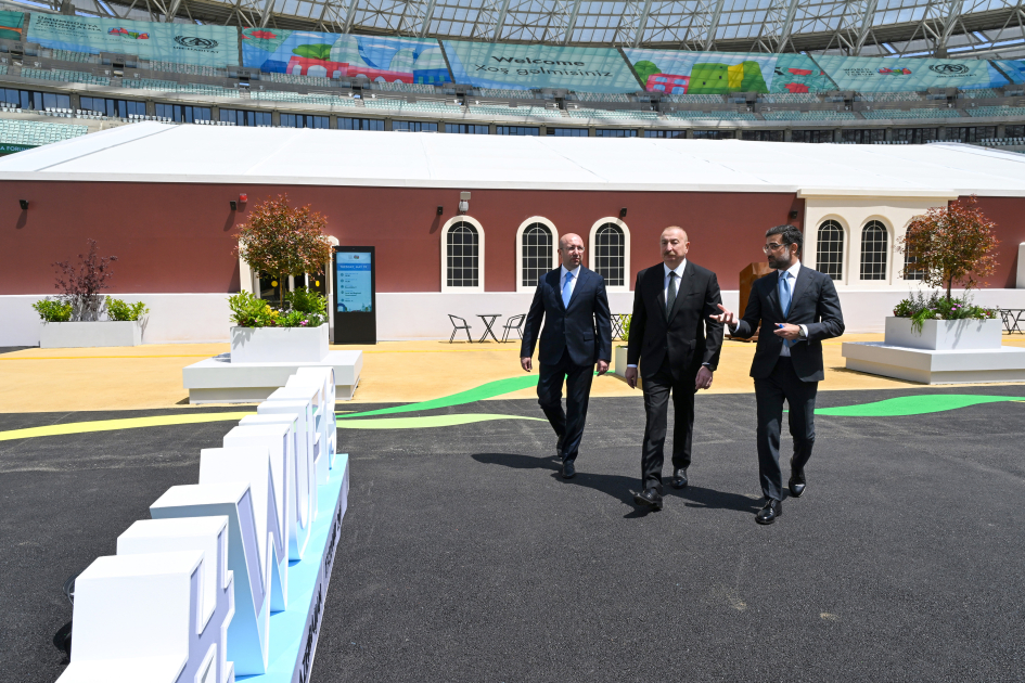 Prezident Olimpiya Stadionunun ərazisində WUF13 ilə bağlı görülən işlərlə tanış oldu (FOTO/VİDEO)