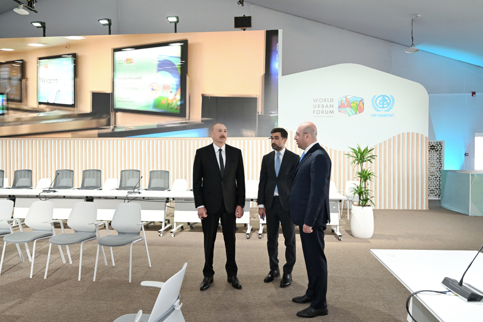 Prezident Olimpiya Stadionunun ərazisində WUF13 ilə bağlı görülən işlərlə tanış oldu (FOTO/VİDEO)