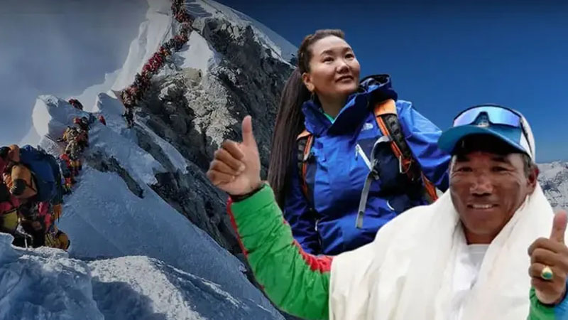 Bir gündə 274 alpinist Everest zirvəsinə qalxdı - Rekord qırıldı