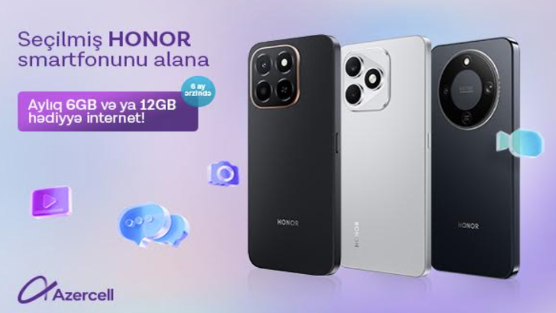 Azercell-dən HONOR smartfonlarına xüsusi kampaniya