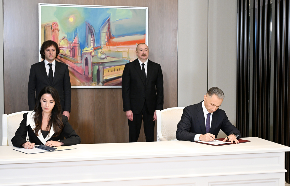 İlham Əliyev İrakli Kobaxidze ilə görüşdü (FOTO)