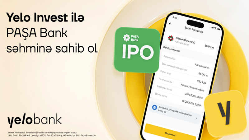 Yelo Invest ilə PAŞA Bank-ın səhmdarı ol