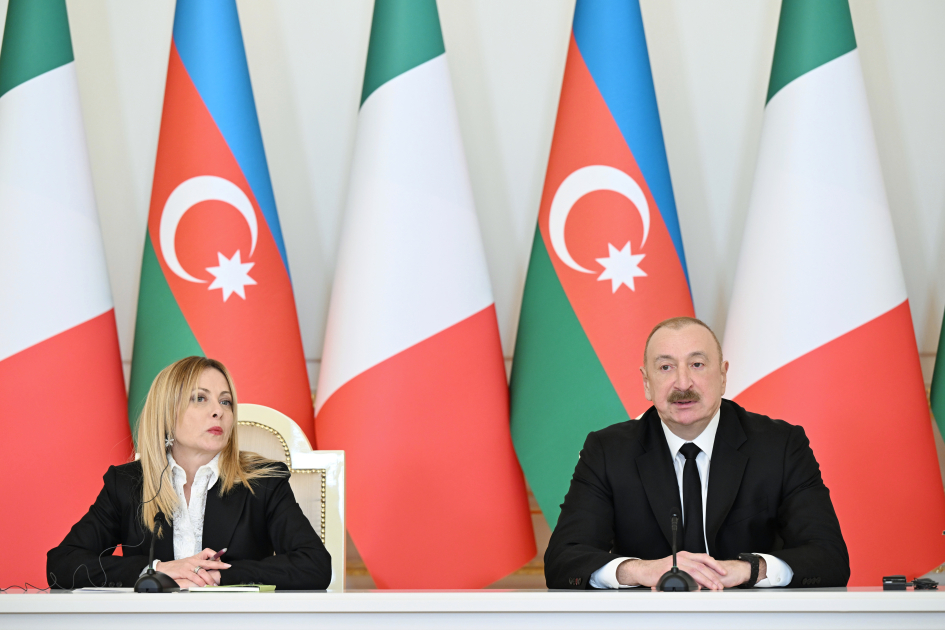 İlham Əliyev və Corcia Meloni mətbuata bəyanatlarla çıxış etdi (YENİLƏNİB)