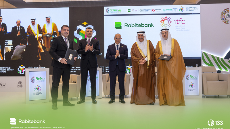 Rabitəbank İslam İnkişaf Bankı Qrupuna daxil olan İslam Ticarət Maliyyə Korporasiyası ilə 10 milyon ABŞ dolları məbləğində maliyyələşmə sazişi imzalayıb