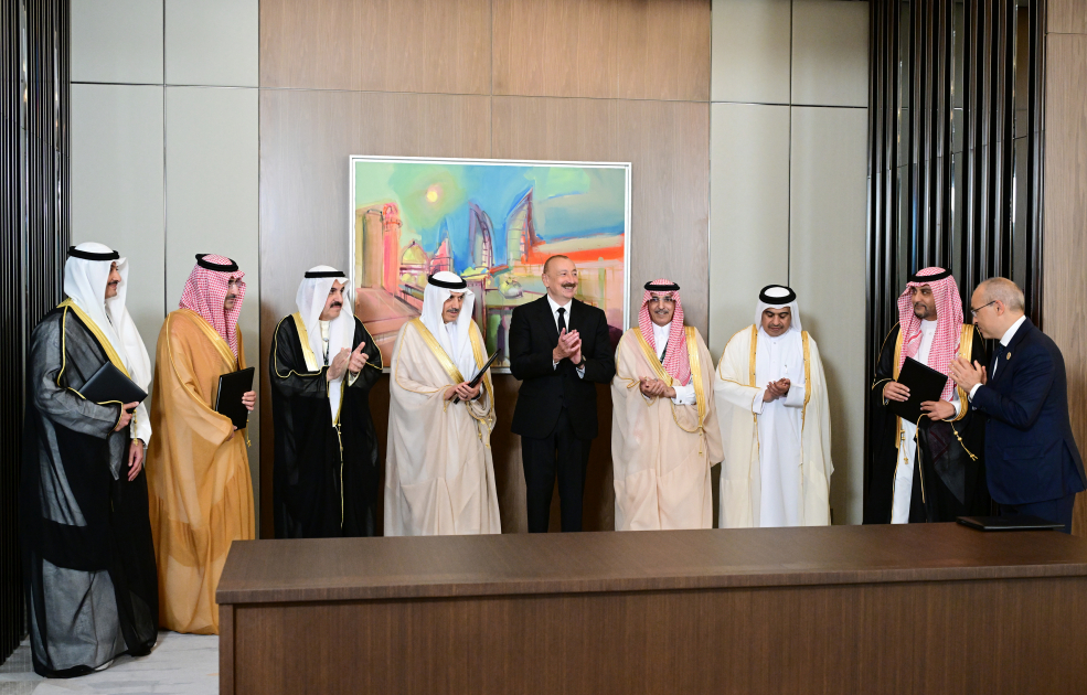 Prezident Ərəb Koordinasiya Qrupunun nümayəndələrini qəbul etdi (FOTO)