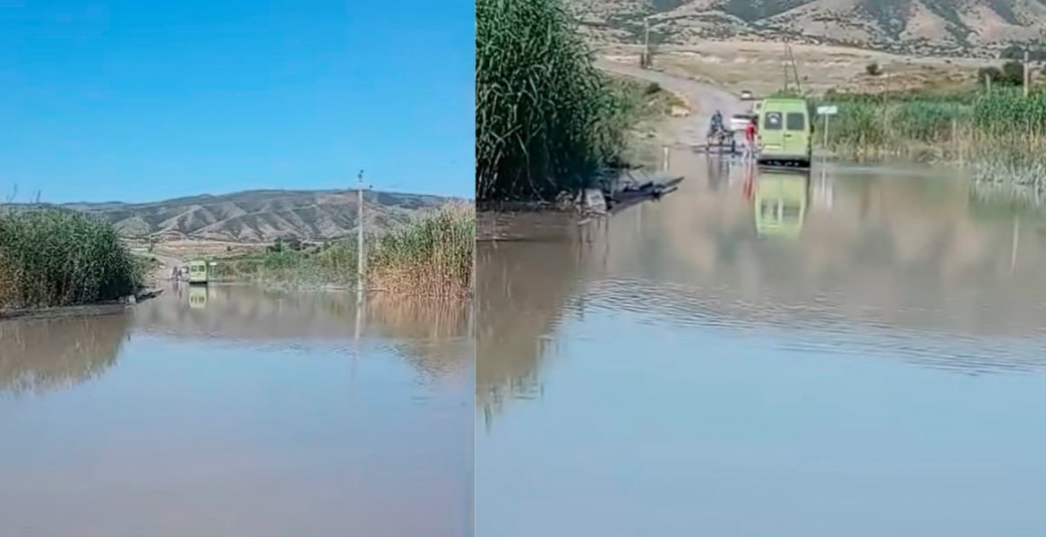 Şəkidə kəndi su basdı - Sakinlər köçürüləcək (FOTO)