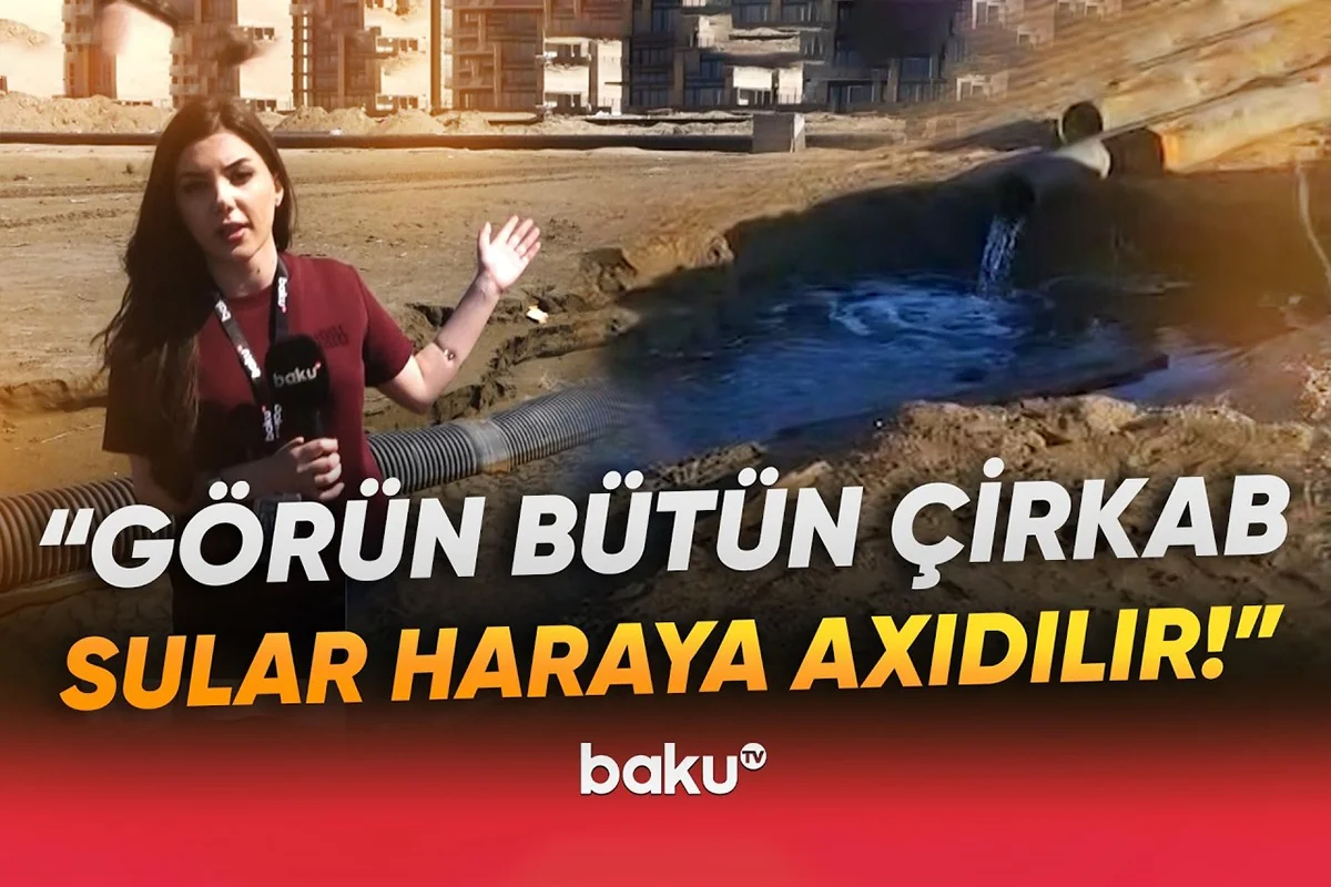 Mərdəkandakı çimərliyə çirkab suları axıdılır?( VİDEO)