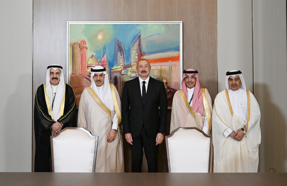 Prezident Ərəb Koordinasiya Qrupunun nümayəndələrini qəbul etdi (FOTO)