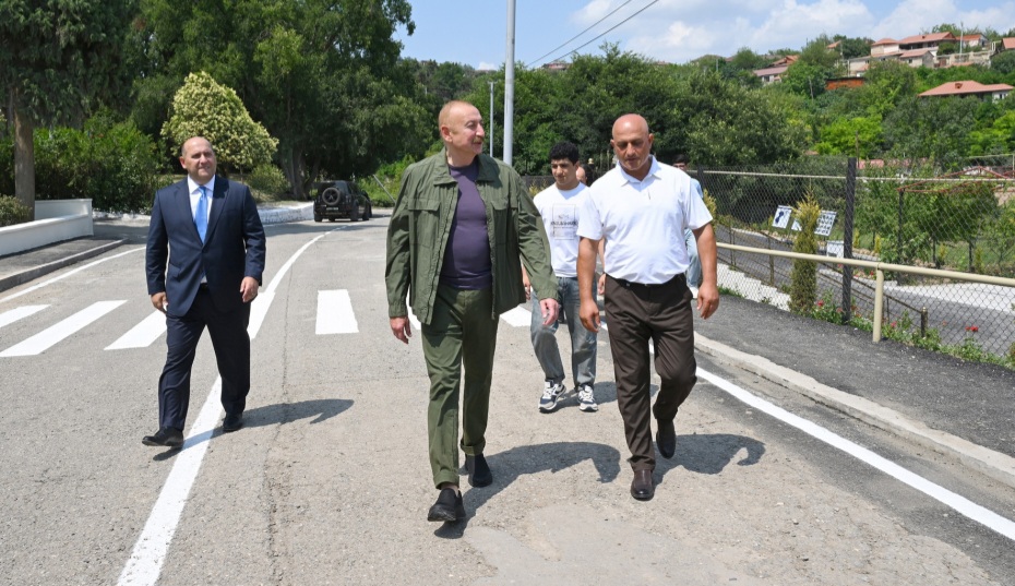 Prezident Xocavəndin Quzeyxırman kəndində oldu (FOTO)