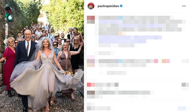 61 yaşlı supermodel evləndi, toy mərasiminə rəqs edərək gəldi (FOTO)