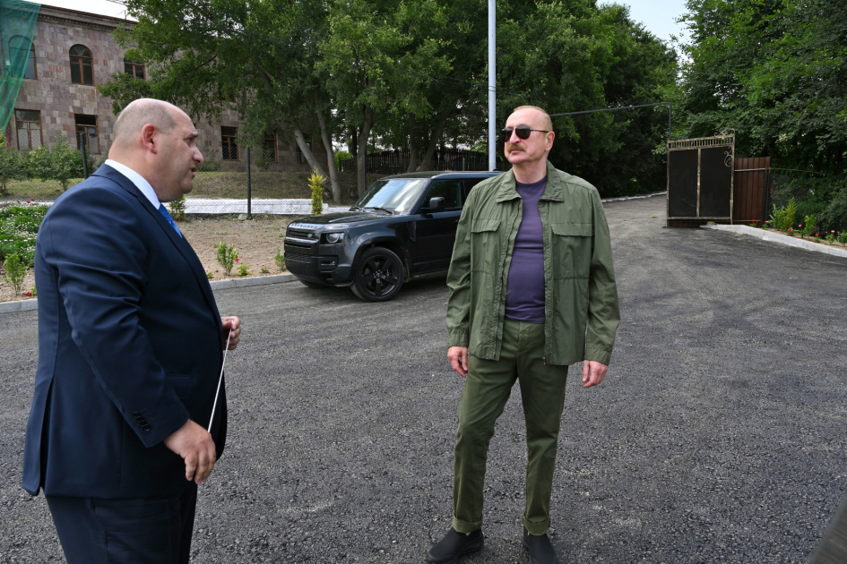Prezident Xocavəndin Quzeyxırman kəndində oldu (FOTO)