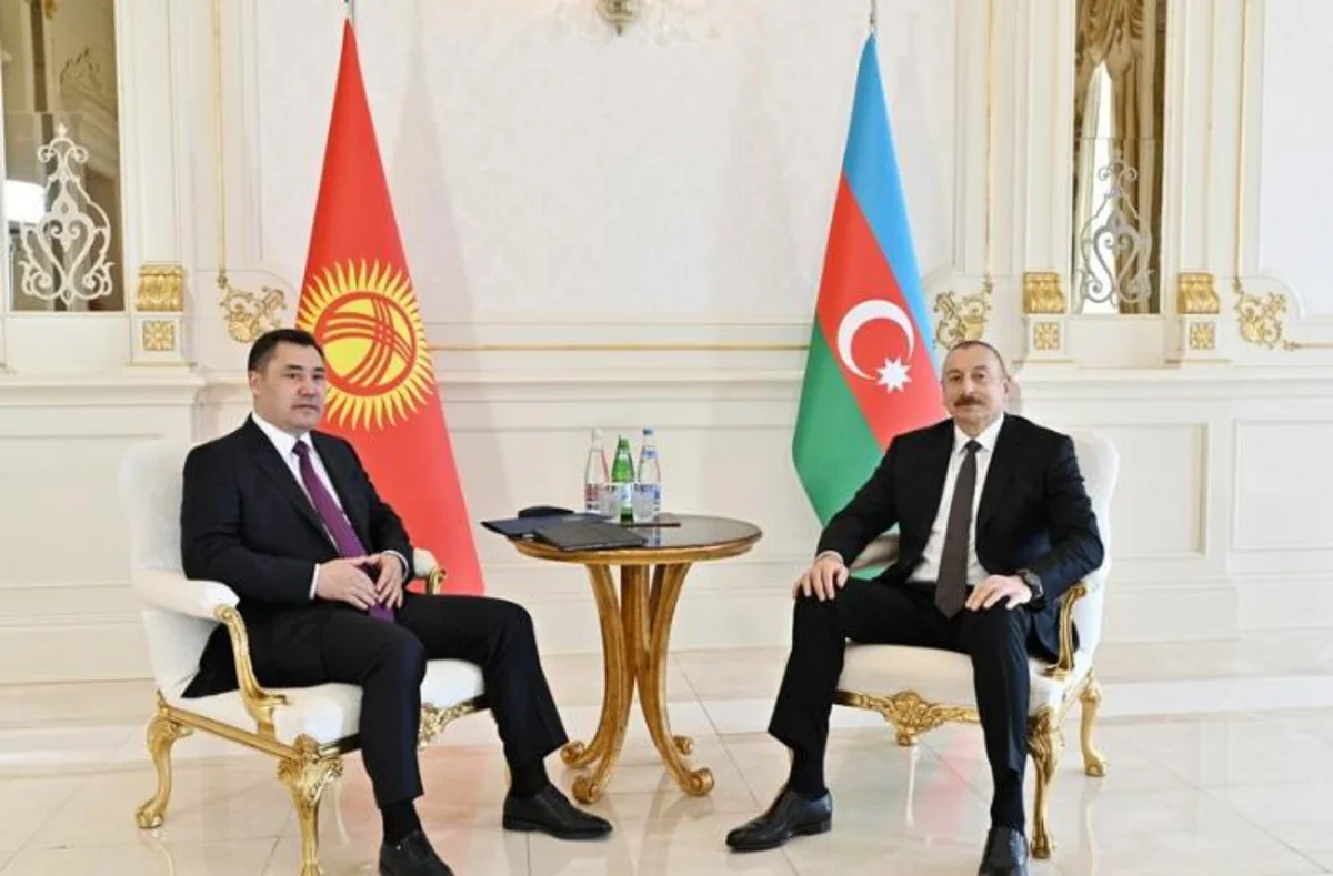 İlham Əliyevin Sadır Japarov ilə təkbətək görüşü keçirildi