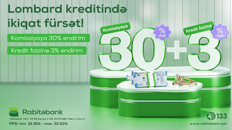 Rabitəbankdan 33 illiyinə özəl 