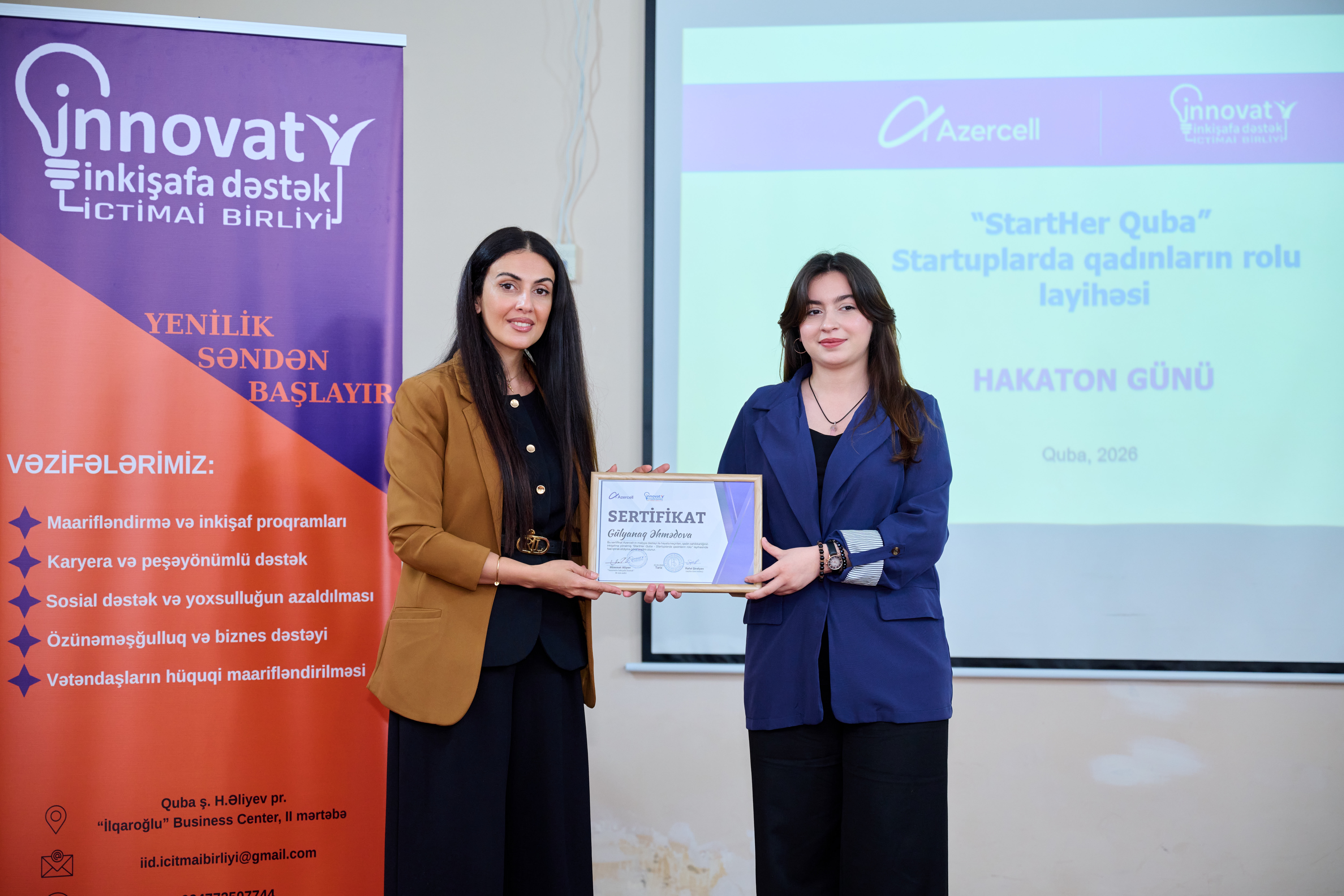 Qubada qadınların sahibkarlıq potensialını gücləndirən layihə başa çatdı