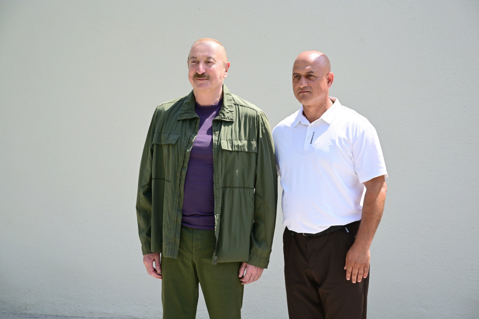 Prezident Xocavəndin Quzeyxırman kəndində oldu (FOTO)