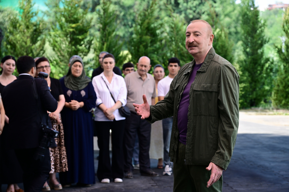 Prezident Xocavəndin Quzeyxırman kəndində oldu (FOTO)