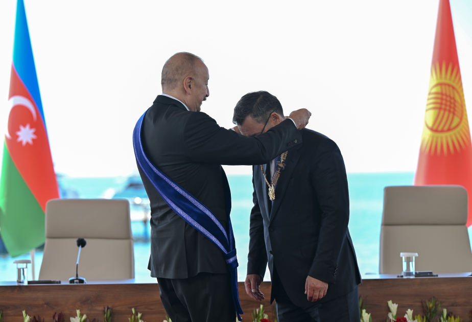 Azərbaycan və Qırğızıstan prezidentlərinin təltifolunma mərasimi keçirildi (FOTO)
