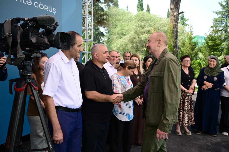 Prezident Xocavəndin Quzeyxırman kəndində oldu (FOTO)