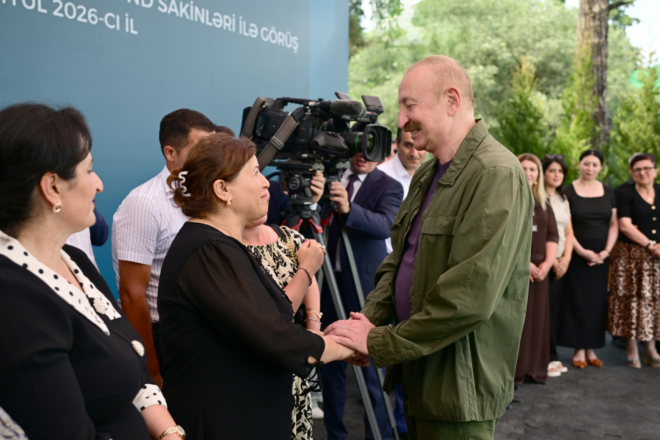 Prezident Xocavəndin Quzeyxırman kəndində oldu (FOTO)