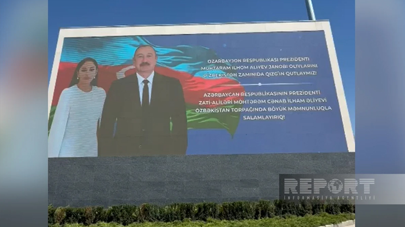 Daşkənddə İlham Əliyevin səfəri ilə bağlı qarşılanma bannerləri yerləşdirilib (VİDEO)