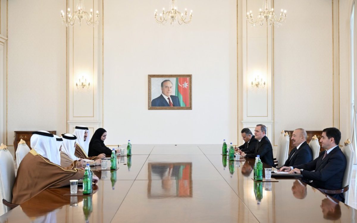 Prezident Bəhreynin xarici işlər nazirini qəbul etdi (FOTOLAR)