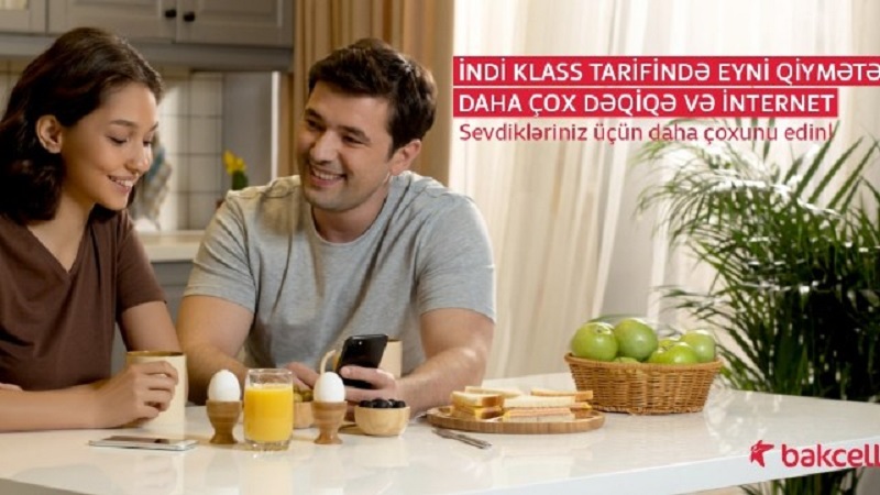 “Bakcell”in Klass tariflərində eyni qiymətə daha çox dəqiqə və internet