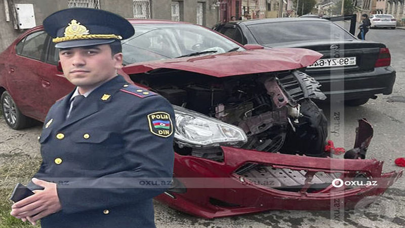 Polis qəza törətdi, iki nəfər yaralandı: DİN araşdırmalara başladı (FOTO)
