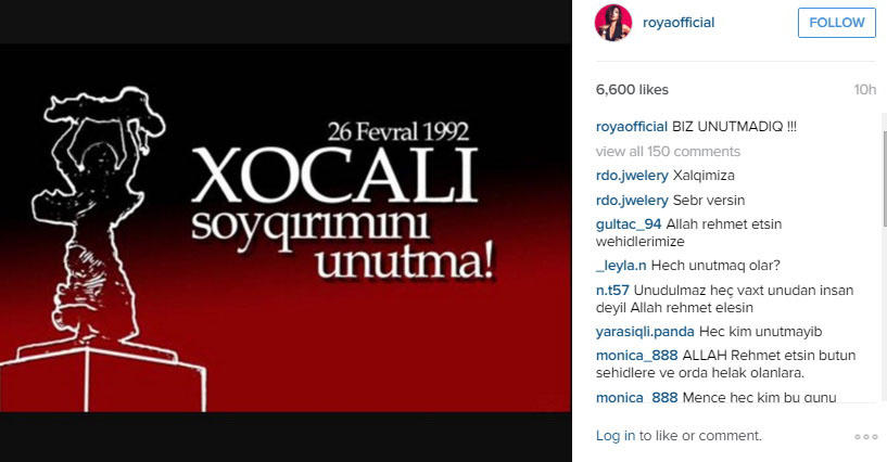 Məşhurlarımızdan Xocalı paylaşımları - FOTO