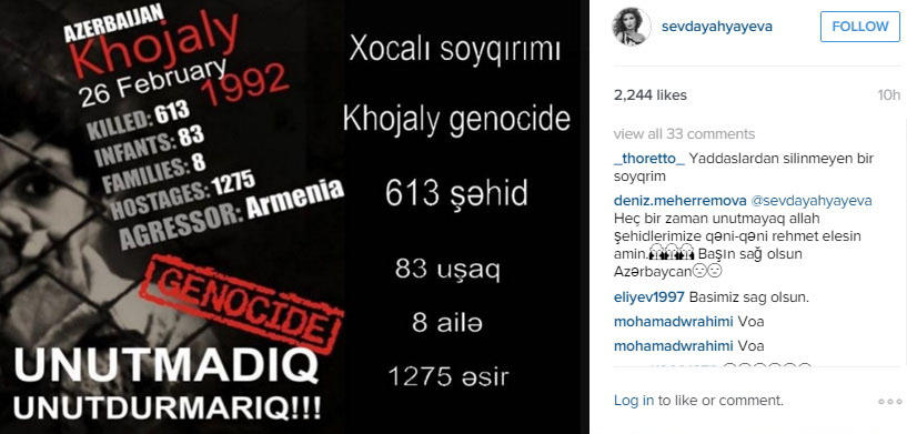 Məşhurlarımızdan Xocalı paylaşımları - FOTO