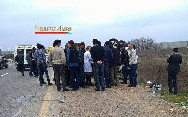 Maşın aşdı - 6 yaralı+Fotolar