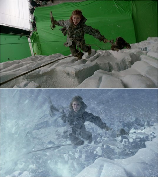 Filmlərdəki səhnələr istifadə edilən xüsusi effektlərdən əvvəl və sonra – FOTOlent HOLLYWOOD səhnələrinin sirri açıldı..!