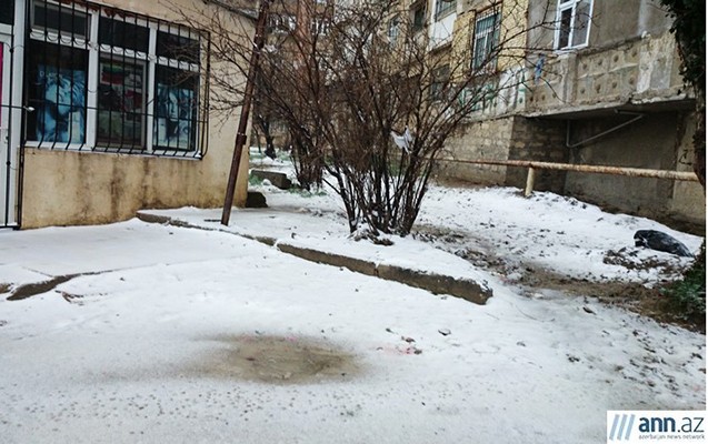 Bakıya da qar yağdı - Fotolar