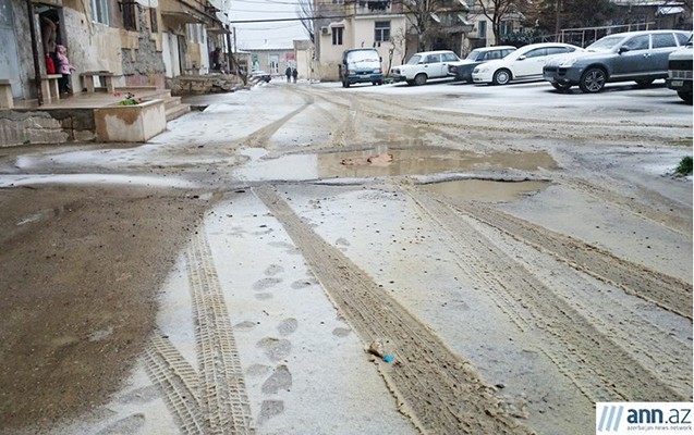 Bakıya da qar yağdı - Fotolar